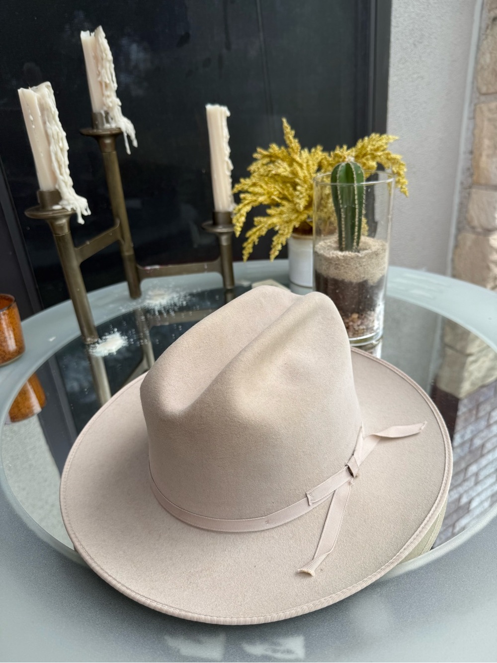Stetson Silverbelly Lined Fedora with Brown Leather Sweatband